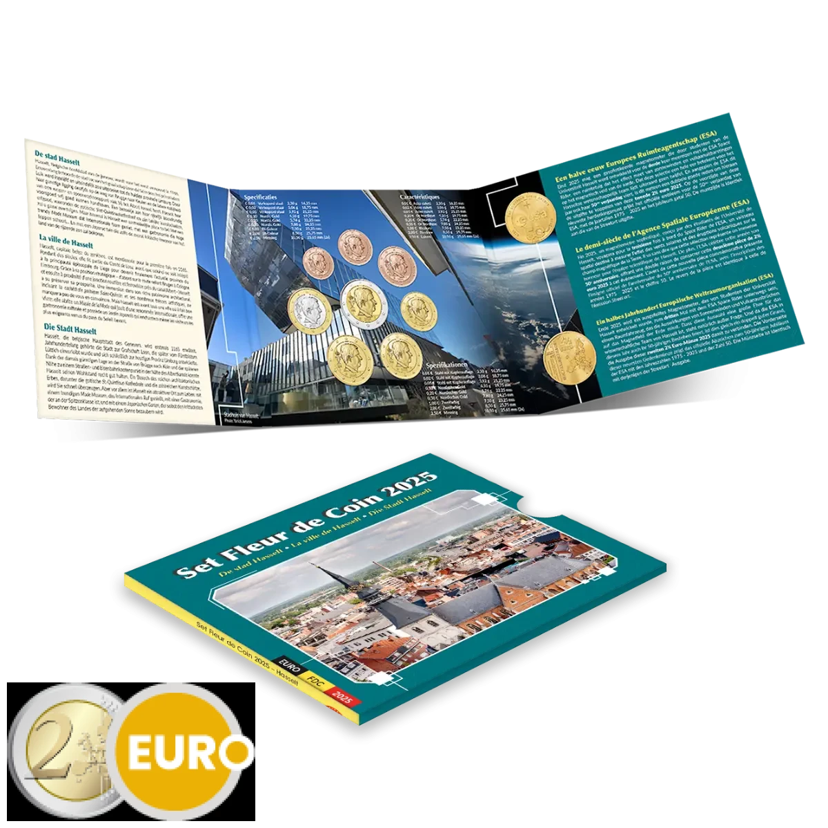Euro set BU FDC Belgie 2025 Hasselt