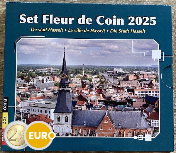 Euro set BU FDC Belgie 2025 Hasselt