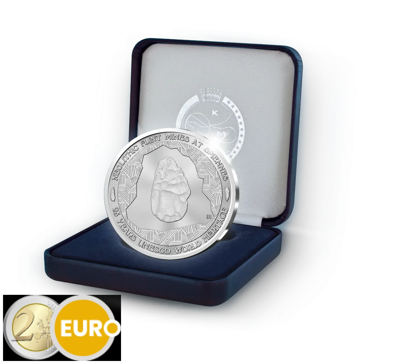 10 euro Belgie 2025 - Vuursteenmijnen Spiennes BE Proof Zilver