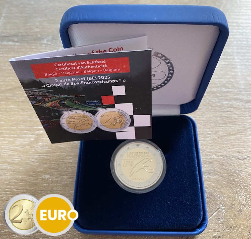 2 euro Belgie 2025 - Spa-Francorchamps BE Proof