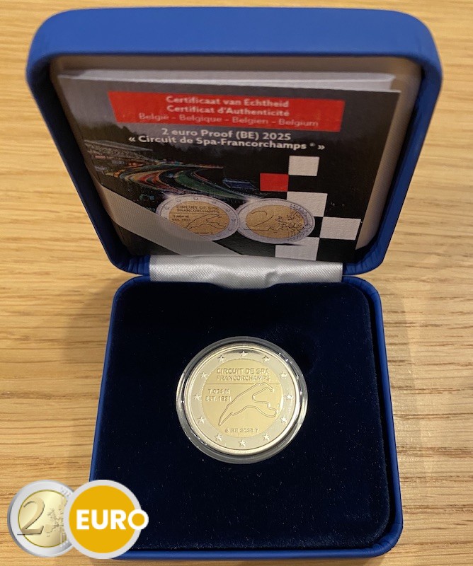 2 euro Belgie 2025 - Spa-Francorchamps BE Proof