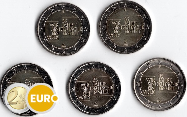 2 euro Duitsland 2025 - ADFGJ Duitse Eenheid UNC
