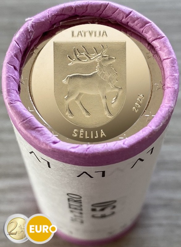 Rol 2 euro Letland 2025 - Wapenschild van Sēlija