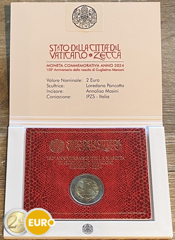 2 euro Vatican 2024 - Marconi BU FDC