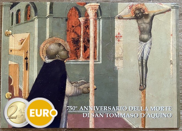 2 euro Vaticaan 2024 - Thomas van Aquino BU FDC Numisbrief