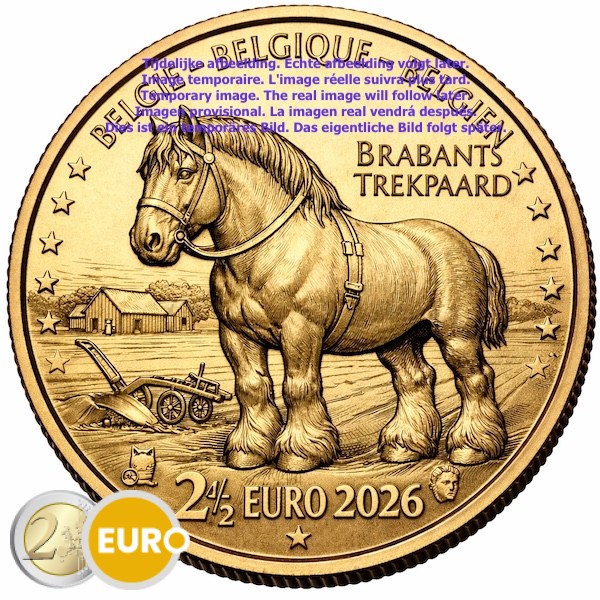 2,50 euro België 2026 - Brabants trekpaard BU FDC Coincard FR