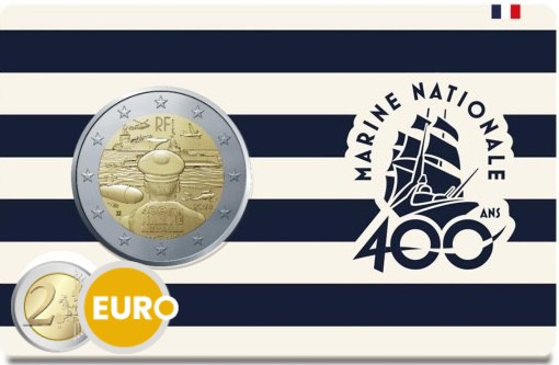 2 euro Frankrijk 2026 - Franse marine BU FDC Coincard
