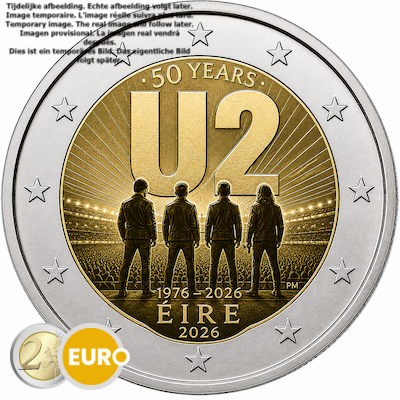 2 Euro Irland 2026 - 50 Jahre U2 UNZ