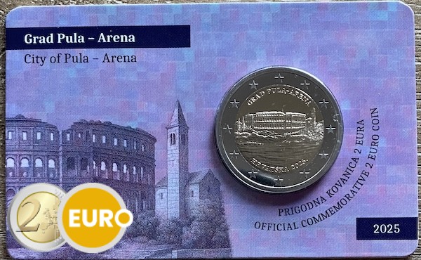 2 euro Kroatië 2025 - Amfitheater van Pula BU FDC Coincard