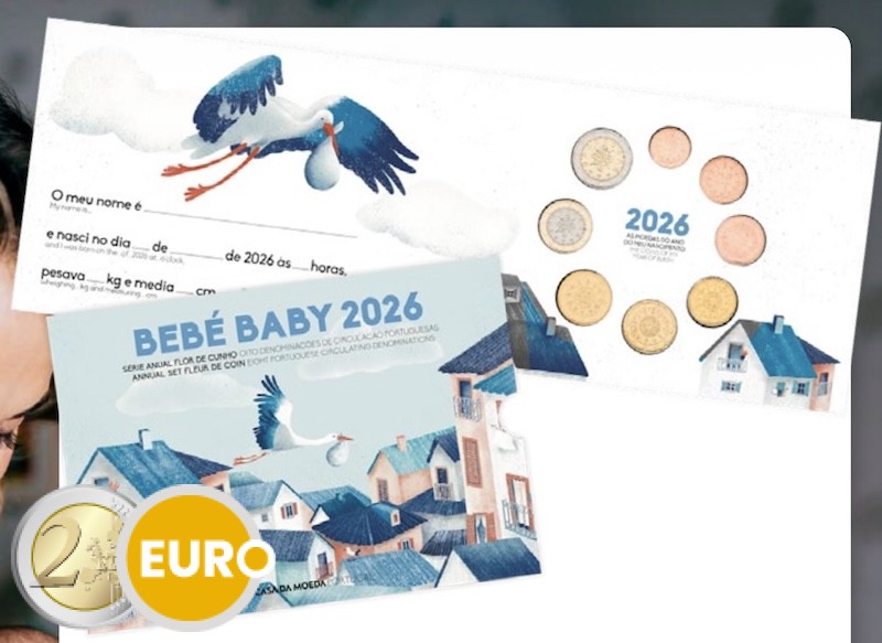 Euro set BU FDC Portugal 2026 baby set