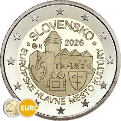2 euro Slowakije 2026 - Trenčín UNC