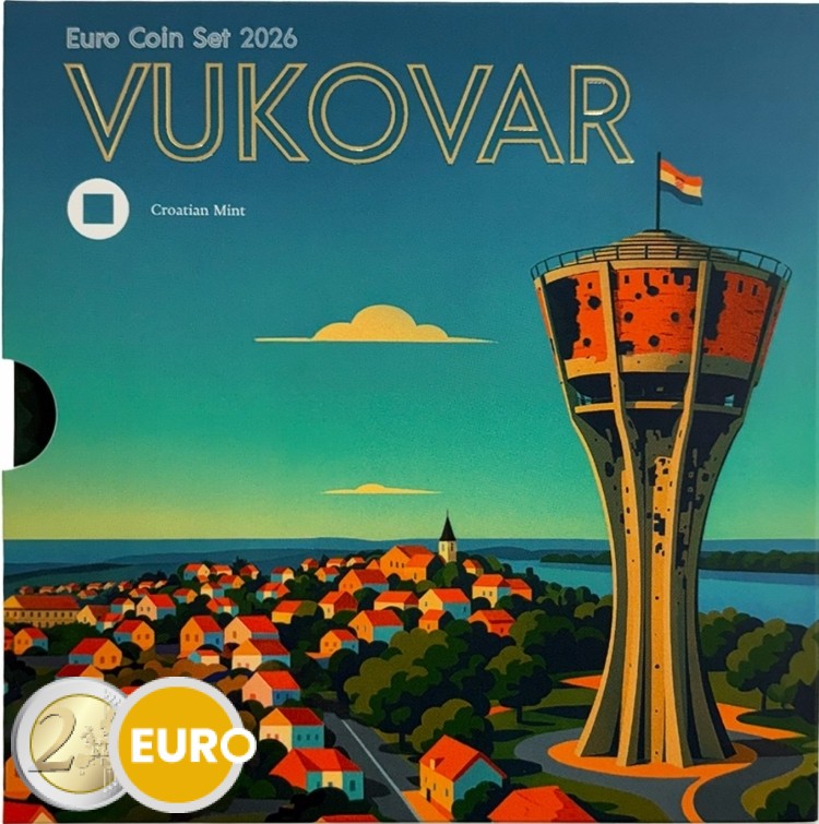 Euro set BU FDC Kroatië 2026 Vukovar