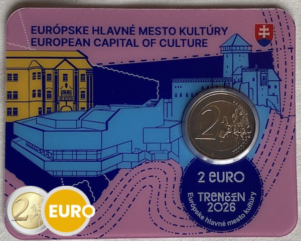 2 euro Slowakije 2026 - Trenčín BU FDC Coincard