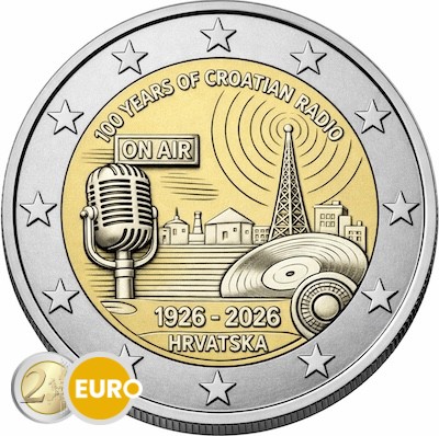 2 euro Kroatië 2026 - Kroatische radio UNC