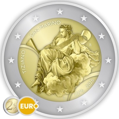 2 euro San Marino 2026 - Titiaan Tiziano Vecellio BE Reverse Proof