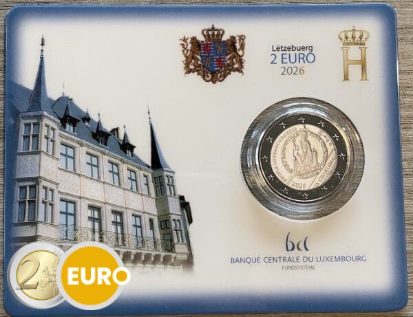 2 euro Luxemburg 2026 - Karel de Grote-prijs BU FDC Coincard KNM Muntteken