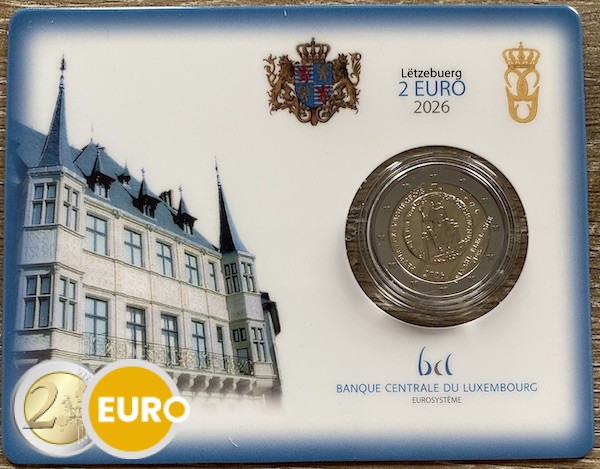 2 euro Luxemburg 2026 - Karel de Grote-prijs BU FDC Coincard KNM Muntteken