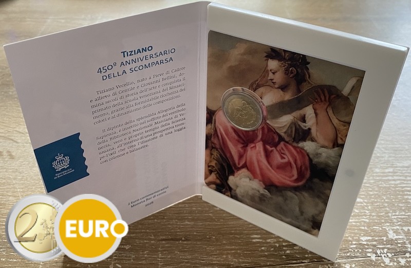 2 euro San Marino 2026 - Titiaan Tiziano Vecellio BU FDC