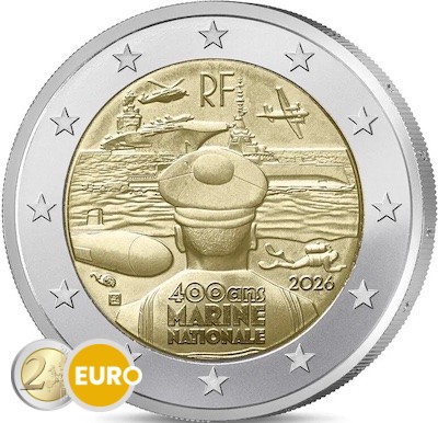 2 euro Frankrijk 2026 - Franse marine UNC