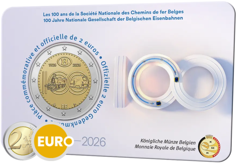 2 euro België 2026 - NMBS BU FDC Coincard FR