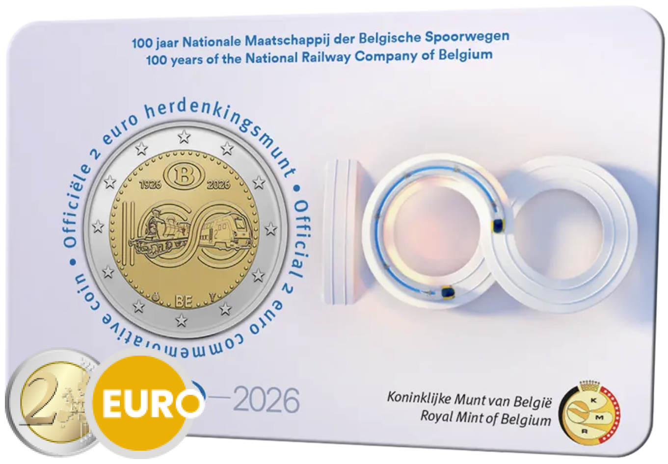 2 euro België 2026 - NMBS BU FDC Coincard NL