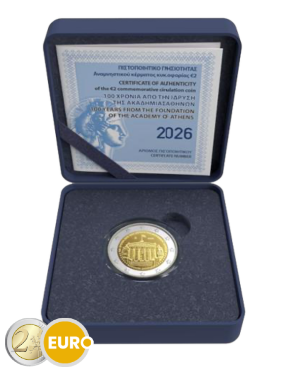2 euro Griekenland 2026 - Academie van Athene BE Proof