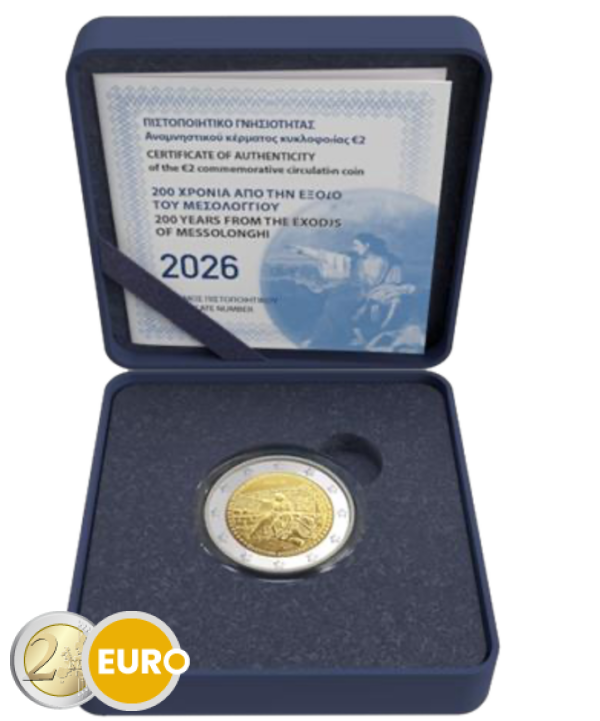 2 euro Griekenland 2026 - Uittocht uit Messelonghi BE Proof
