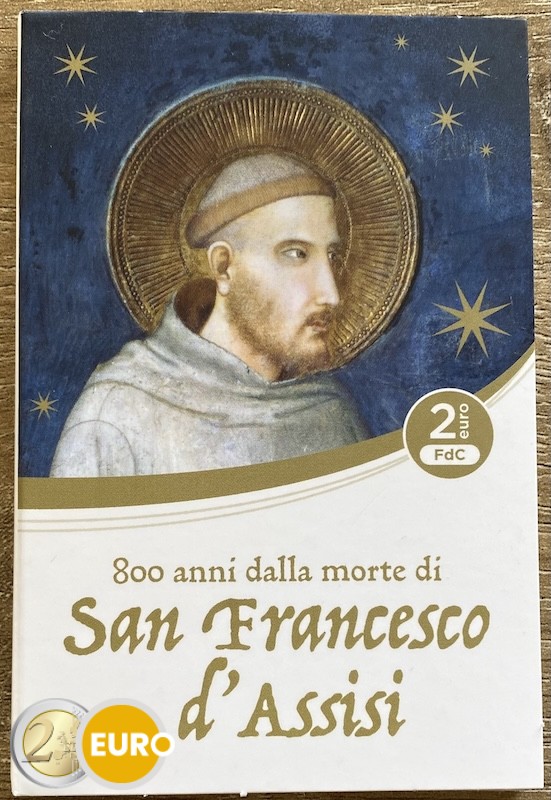 2 euro Italie 2026 - Franciscus van Assisi BU FDC Coincard