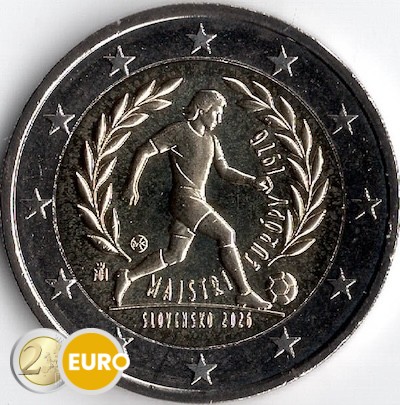 2 euro Slowakije 2026 - Overwinning EK Voetbal 1976 UNC