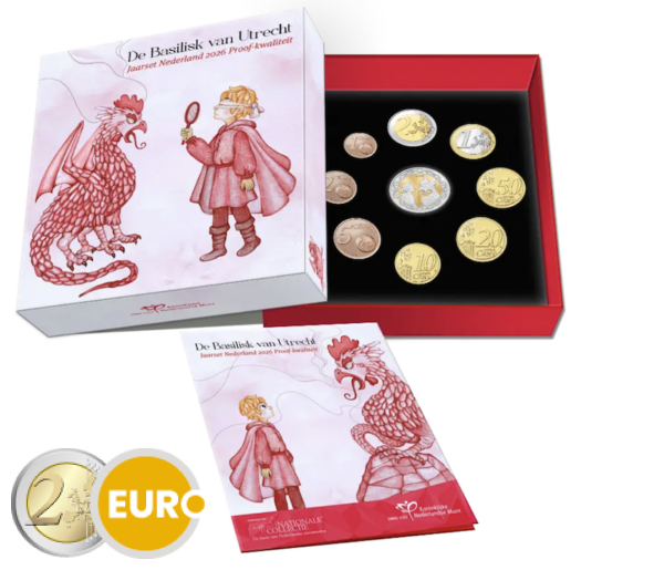 Euro set BE Proof Nederland 2026 Basilisk van Utrecht