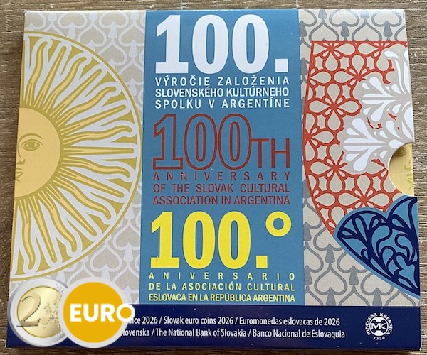 Euro set BU FDC Slowakije 2026 - Slowaakse Culturele Vereniging in Argentinië