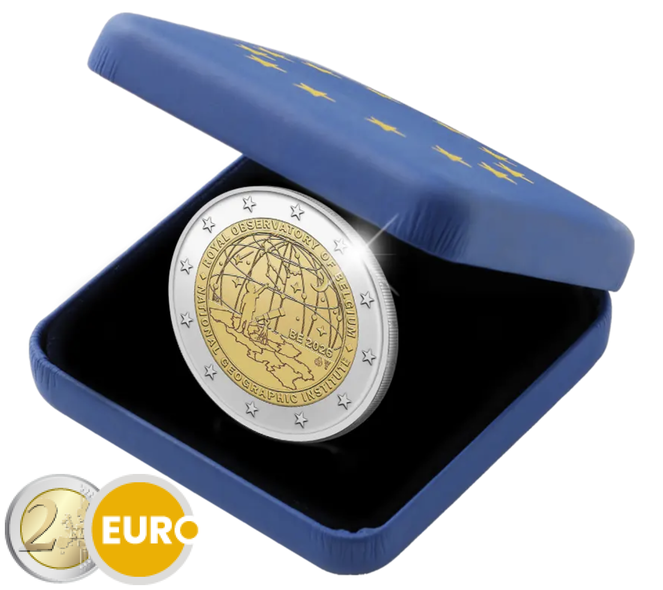 2 euro België 2026 - Nationaal Geografisch Instituut en Koninklijke Sterrenwacht BE Proof